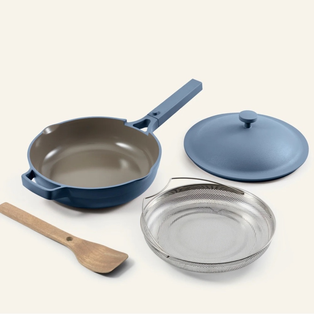 Brand new Our Place Blue Cookware Set with Lid and Strainer